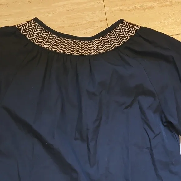 Anthropologie Stylish Embroidered Black Blouse - Picture 8 of 9